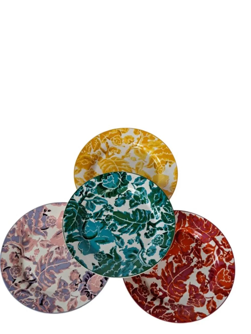 DVF x Target Diane Von Furstenberg 4-Piece Floral Toile Salad Plate Set